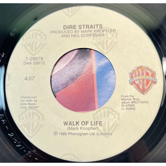 Dire Straits Walk of Life / One World 45 Rock Warner Bros + Picture Sleeve - Picture 3 of 7